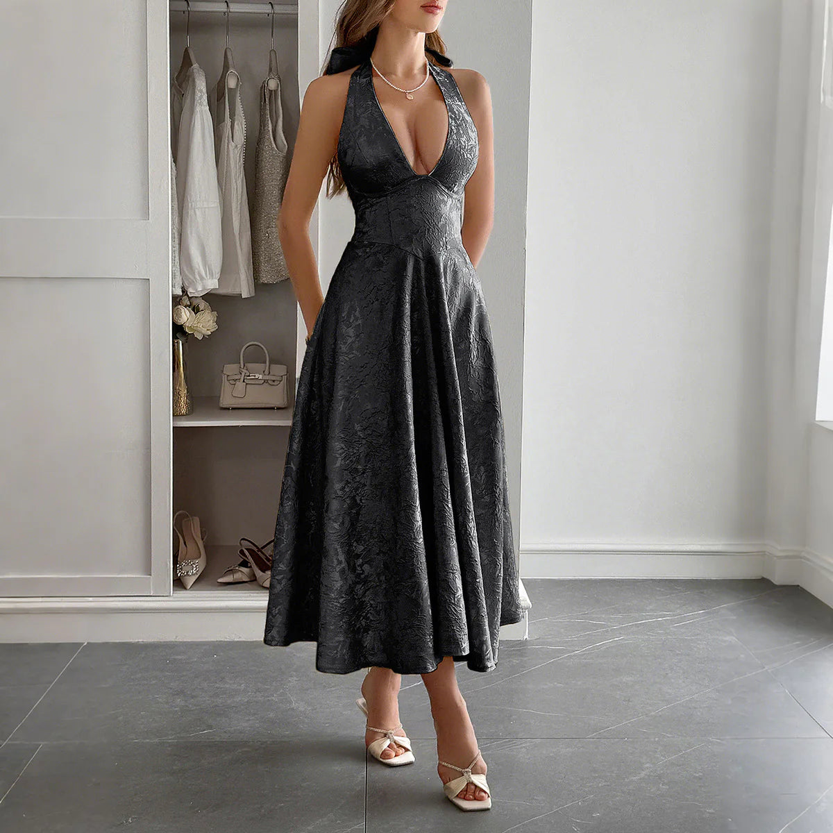 Halter Backless Dress